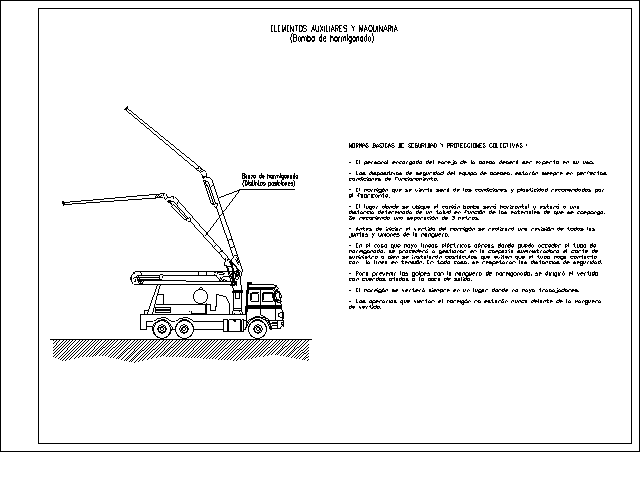 bomba hormigon GRAFICOS CAD SEGURIDAD